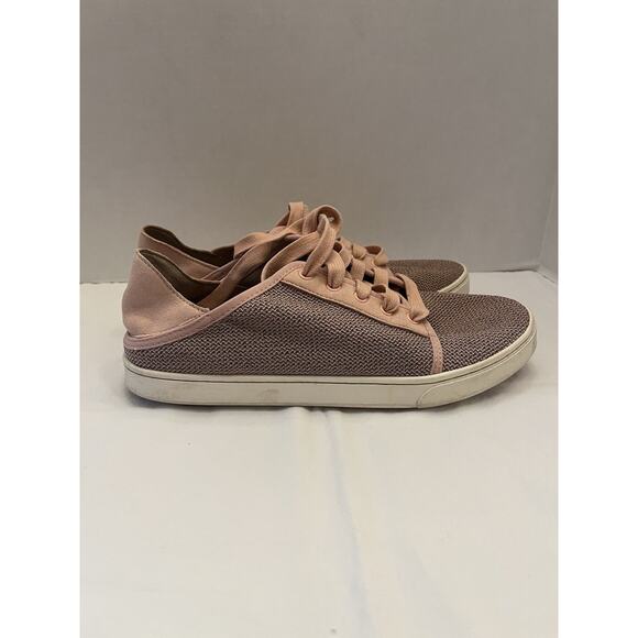 Olukai Womens Size 9 Dusty Pink Pehuea Li Slip On Lace Up Tennis Shoes - Picture 1 of 8